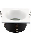 Downlight Empotrable COMFORT IP Cuadrado Blanco/Negro Mate