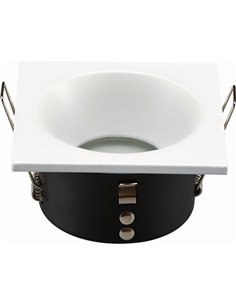 COMFORT IP Encastré Downlight Carré Blanc/Noir Mat 2