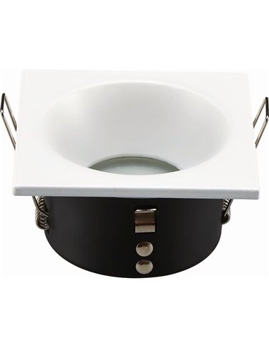 Downlight Empotrable COMFORT IP Cuadrado Blanco/Negro Mate