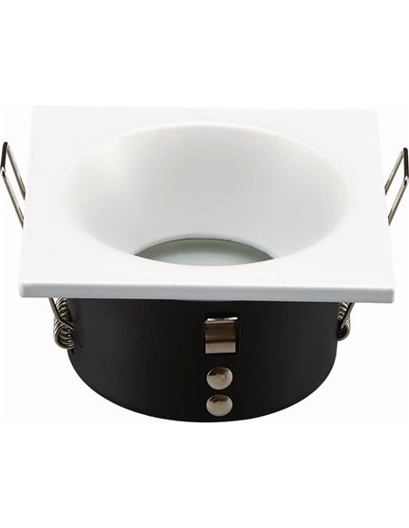COMFORT IP Encastré Downlight Carré Blanc/Noir Mat