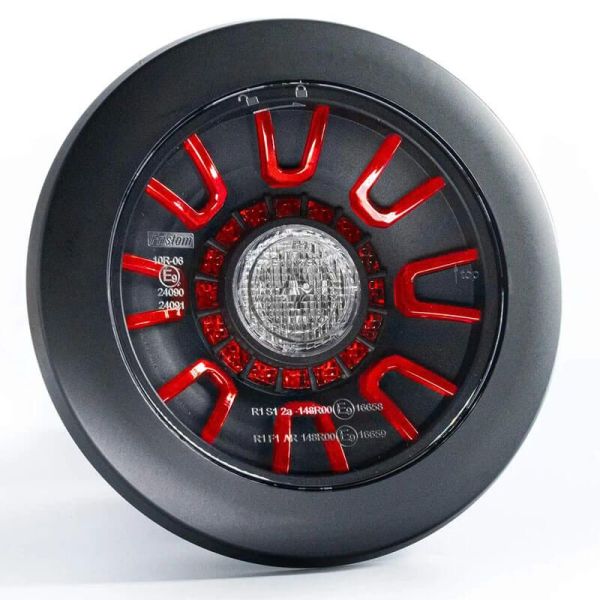 Piloto LED Trasero empotrable Total Black 3 Funciones FT-314 LED Black Posición Niebla y Marcha Atrás  R1 F1 2A