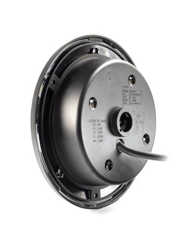 Luz traseira LED embutida preta total 3 funções FT-314 LED nevoeiro preto e posição reversa R1 F1 2A