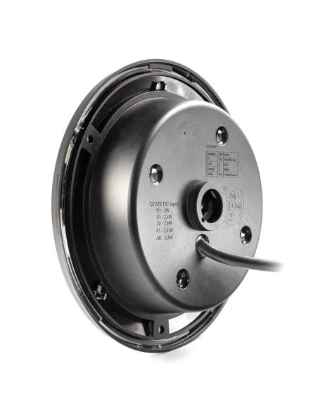 Luz traseira LED cromada embutida 3 funções FT-314 Posição LED cromada, neblina e ré R1 F1 2A