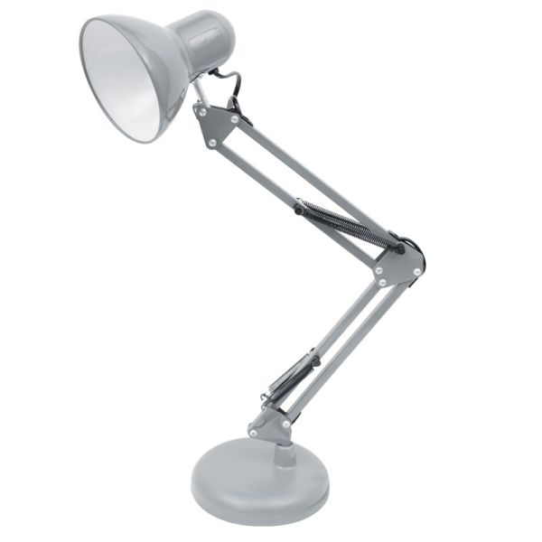 Lampe d'étude articulée Silver Grey 1XE27 Série Antigona | leonleds
