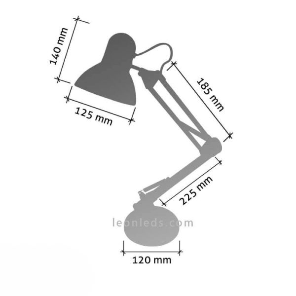 Lampe d'étude Blanc et Cuivre série Antigona de Fabrilam | Éclairage LeonLeds