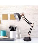 Flexo de estudio Negro y Cobre para Bombillas de LED | LeonLeds Iluminación