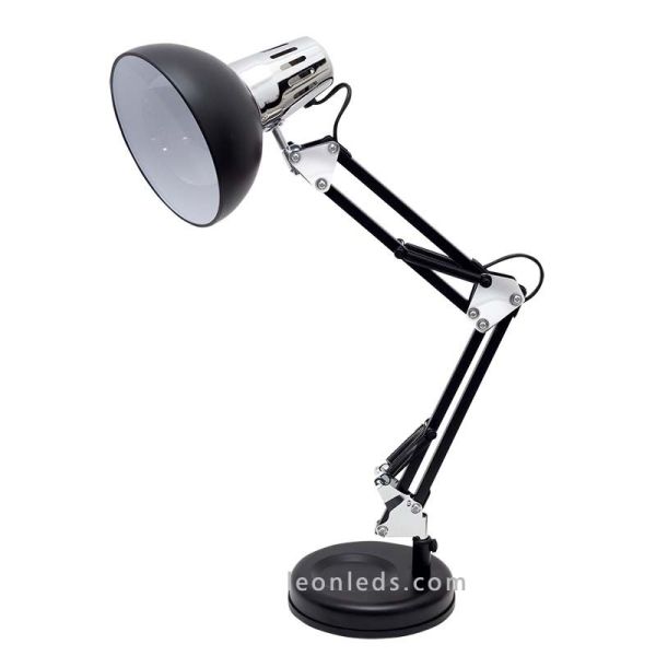 Luminária de estudo Preto e Prata série Antigona | Leon Iluminação LED