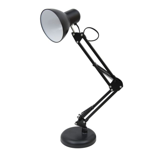 Flexo para mesa de estudio Negro Mate Articulable 1XE27 serie Antigona | LeonLeds