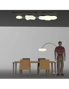 Plafón de Techo Superficie forma Grande serie EOS bombillas 6XE27 marca Mantra | LeonLeds Iluminación 2
