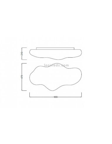 Plafonnier Grande Surface Série EOS 6XE27 1881 Mantra Diffuseur Polyéthylène Design moderne Actuel 6 Ampoules | leonleds