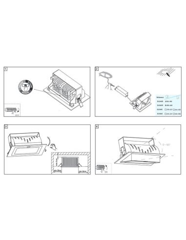Downlight LED 38W direccionable rectangular 3 en 1 3000K-4000K-5500K Switch Blanco