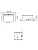Downlight LED 38W direccionable rectangular 3 en 1 3000K-4000K-5500K Switch Blanco
