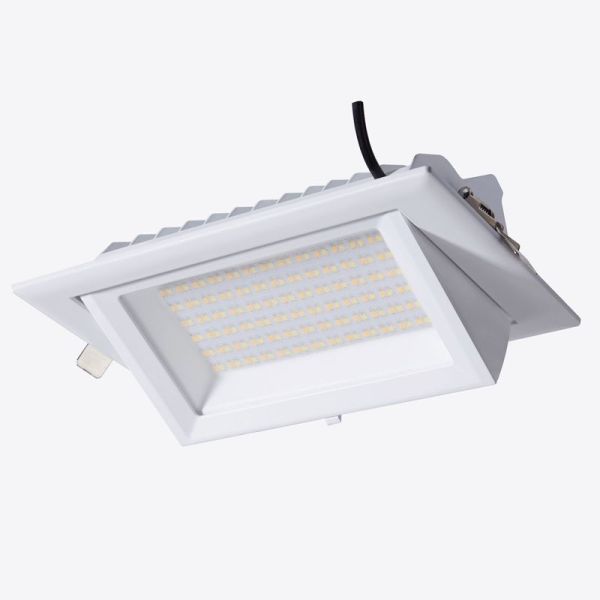Foco Downlight LED 60W direccionable rectangular muy potente 3 en 1 3000K-4000K-5500K Switch Blanco Pro Oregon+