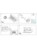 Foco Downlight LED 60W direccionable rectangular muy potente 3 en 1 3000K-4000K-5500K Switch Blanco Pro Oregon+