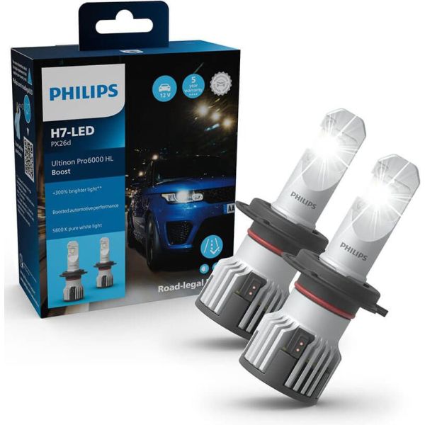 Ampoules H7 Led Ultinon Pro6000 Boost homologuées en Espagne +300% 11972U60SX2