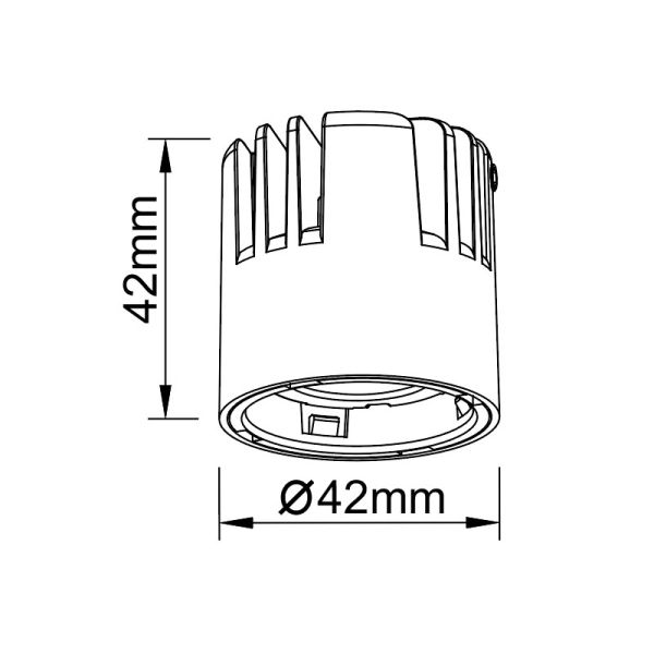 Downlight LED encastré 6 W Dissipateur de chaleur SUNSET Blanc 2700 K (510 Lm) / 3000 K (525 Lm) / 4000 K (560 Lm)
