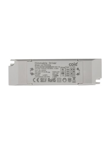 Driver SUNSET 6W Blanco No Regulable o Dimmable Triac/Dali