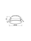 Downlight Empotrable LED SUNSET 15W Marco Blanco/Negro/Oro