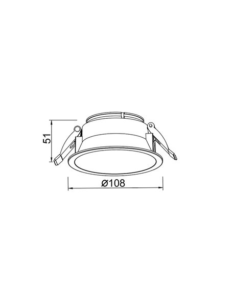 Downlight Empotrable LED SUNSET 15W Marco Blanco/Negro/Oro