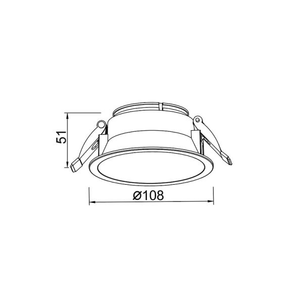 Downlight Empotrable LED SUNSET 15W Marco Blanco/Negro/Oro