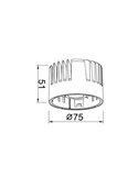 Downlight Empotrable LED 15W Heat Sink SUNSET Blanco, 2700K (980 Lm) /  3000K (1070 Lm) / 4000K (1125 Lm)
