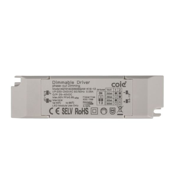 Driver SUNSET 15W Branco Não Regulável On/Off ou Regulável Triac/Dali