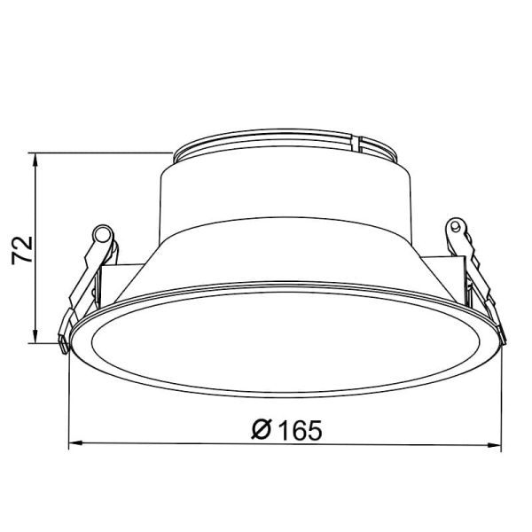 Downlight Empotrable LED SUNSET Ø16,5cm 20/30W Marco Blanco/Negro/Oro