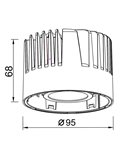 Downlight Empotrable LED SUNSET Ø16,5cm 20/30W Heat Sink Blanco, 2700K (1660/2350 Lm) /  3000K (1770/2490 Lm) / 4000K (1950/2690