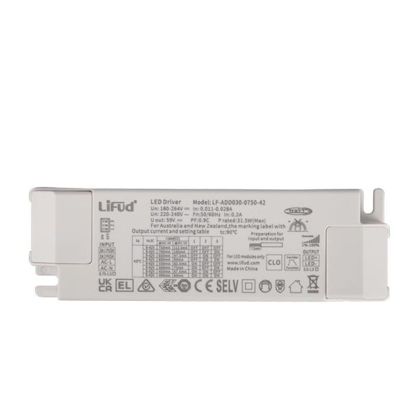 Driver SUNSET 20W branco Sem regulagem de liga/desliga ou dimerizável Triac/Dali