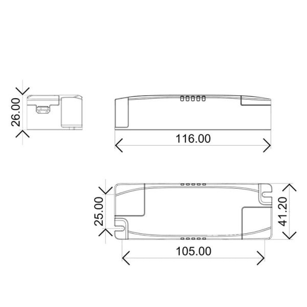 Driver SUNSET 30W On/Off blanco No Regulable On/Off o Dimmable Triac/Dali