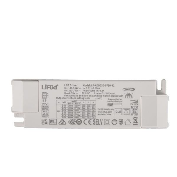 Driver SUNSET 30W Marche/Arrêt blanc Non réglable Marche/Arrêt o Dimmable Triac/Dali