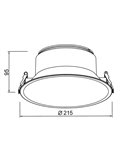 Downlight LED Empotrable SUNSET 30/40W Marco Blanco/Negro/Oro