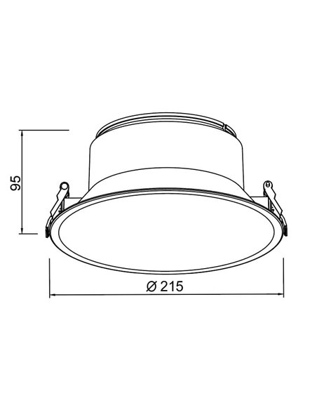Downlight LED Empotrable SUNSET 30/40W Marco Blanco/Negro/Oro
