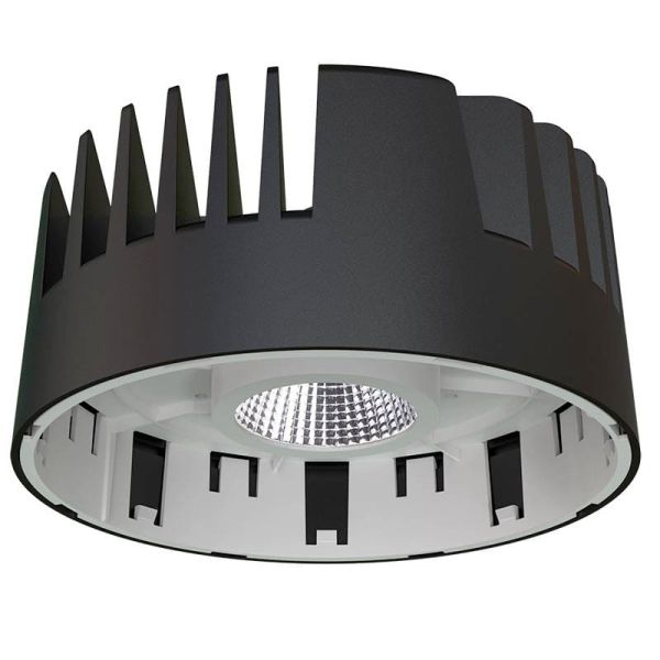 Downlight Empotrable LED SUNSET Ø14cm 30/40W Dissipateur Thermique Blanc, 2700K ( 2330/3045 Lm) / 3000K (2495/3215 Lm) / 4000K (