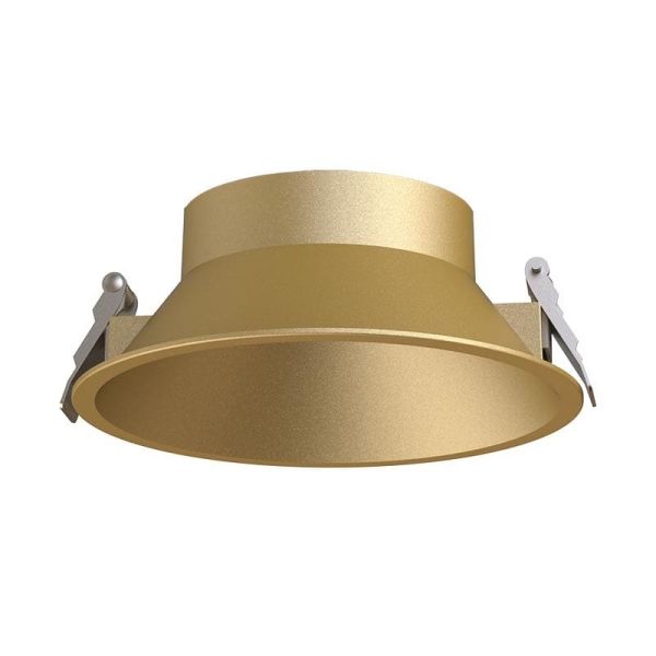 Anel LED redondo embutido SUNSET 15W, moldura branca/preta/dourada