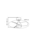 Ventilador de Techo LED BYAN Mini Blanco 18W 2000Lm CCT Dim