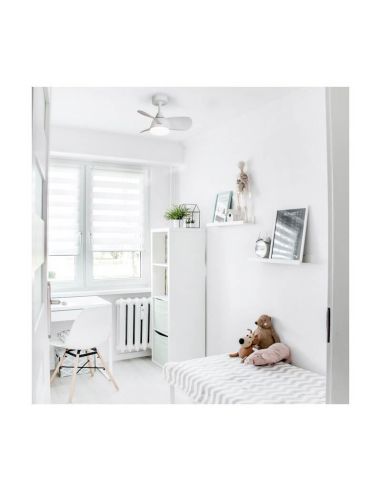 BYAN Mini Ventilateur de Plafond LED Blanc 18W 2000Lm CCT Dim