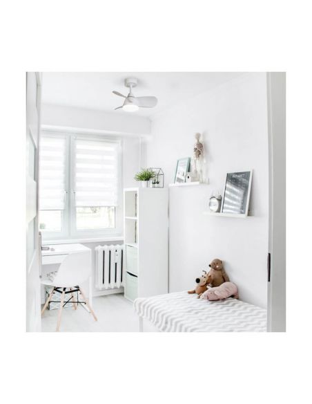 Ventilador de Techo LED BYAN Mini Blanco 18W 2000Lm CCT Dim