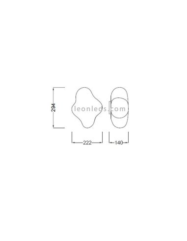 Aplique LED 3W 3000K 280Lm serie EOS 1885 Plafón 3000K 3W 280Lm Mantra similar a nube diseño moderno | LeonLeds