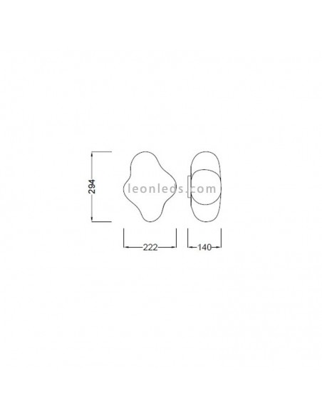 Aplique LED 3W 3000K 280Lm serie EOS 1885 Plafón 3000K 3W 280Lm Mantra similar a nube diseño moderno | LeonLeds