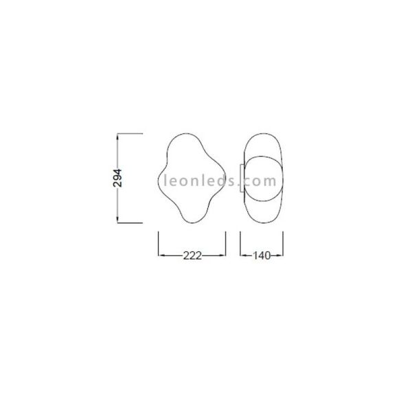 Aplique LED 3W 3000K 280Lm serie EOS 1885 Plafón 3000K 3W 280Lm Mantra similar a nube diseño moderno | LeonLeds
