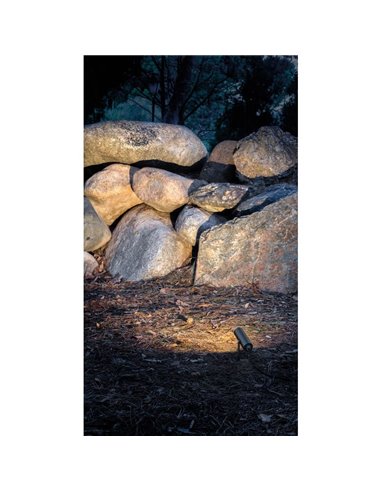 Projetor LED SKIP DIM DALI SPOT designer, ângulo de feixe de 19º, 5,5W IP65 cinza ou óxido regulável 2700K ou 3000K 620lm/660lm