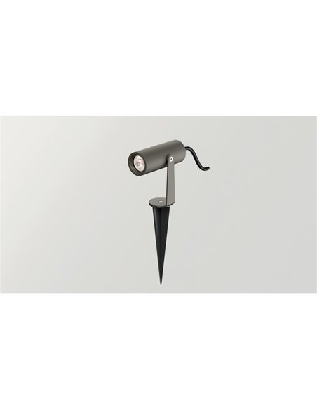 Projetor LED SKIP DIM DALI SPOT designer, ângulo de feixe de 19º, 5,5W IP65 cinza ou óxido regulável 2700K ou 3000K 620lm/660lm