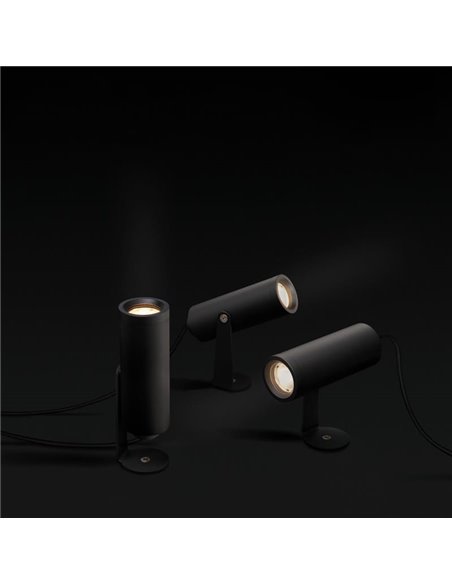 Projecteur LED design SKIP DIM DALI SPOT, angle de faisceau 19º, 5,5W IP65 Gris ou oxyde Gradable 2700K ou 3000K 620lm/660lm