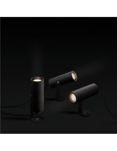 Projecteur LED design SKIP DIM DALI MEDIUM, Angle de faisceau 29º, 5,5W IP65 Gris ou oxyde Gradable 2700K ou 3000K 620lm/660lm