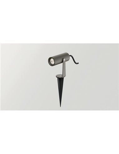 Projetor LED SKIP DIM DALI FLOOD designer, ângulo de feixe de 35º, 5,5W IP65 cinza ou óxido regulável 2700K ou 3000K 620lm/660lm