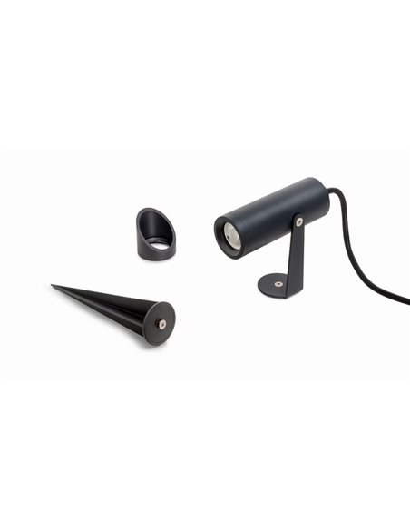 Projetor LED SKIP DIM DALI FLOOD designer, ângulo de feixe de 35º, 5,5W IP65 cinza ou óxido regulável 2700K ou 3000K 620lm/660lm