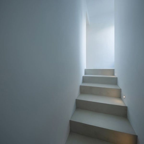 Empotrable de Suelo LED STEP BLUE de señalización, negro/acero/blanco IP67 con luz Azul