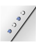 Empotrable de Suelo LED STEP BLUE de señalización, negro/acero/blanco IP67 con luz Azul