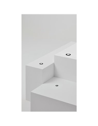 Encastré au sol LED STEP BLUE signalisation, noir/acier/blanc IP67 avec lumière bleue